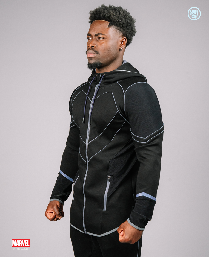 Black panther sleeveless hoodie best sale